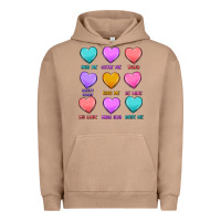 Pigment Burro valentine's day candy hearts Urban Hoodie - MaliasSmallBusiness