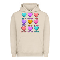 Pigment French Oak valentine's day candy hearts Urban Hoodie - MaliasSmallBusiness