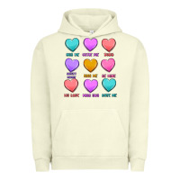 Pigment Pistachio valentine's day candy hearts Urban Hoodie - MaliasSmallBusiness