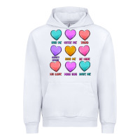 White valentine's day candy hearts Urban Hoodie - MaliasSmallBusiness