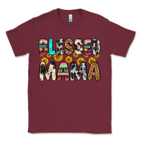 Burgundy blessed mama Classic Tee - Zillion Design Studio