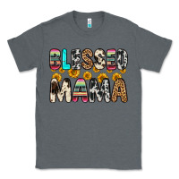 Charcoal Heather blessed mama Classic Tee - Zillion Design Studio