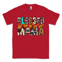 Red blessed mama Classic Tee - Zillion Design Studio
