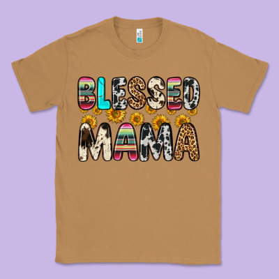 Blessed Mama Classic Tee Designed By Zillion Design Studio