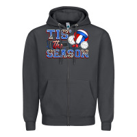 Tis' The Season Volleyball Zipper Hoodie | Teevron