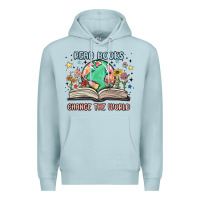 Blue Mist book lover Premium Hoodie - MaliasSmallBusiness