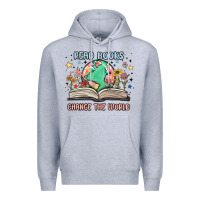 Heather Grey book lover Premium Hoodie - MaliasSmallBusiness