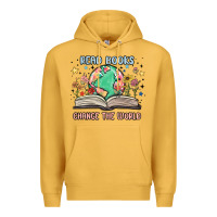 Mustard book lover Premium Hoodie - MaliasSmallBusiness