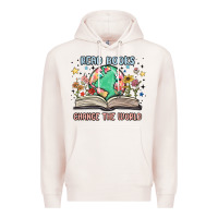 Pale Pink book lover Premium Hoodie - MaliasSmallBusiness