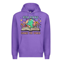 Purple book lover Premium Hoodie - MaliasSmallBusiness