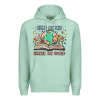 Seafoam book lover Premium Hoodie - MaliasSmallBusiness