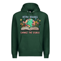 Sports Green book lover Premium Hoodie - MaliasSmallBusiness