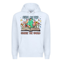 White book lover Premium Hoodie - MaliasSmallBusiness