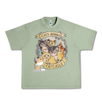 Oil Green Cats Against Cat Calls Urban Heavy Tee - Bettercallsaul