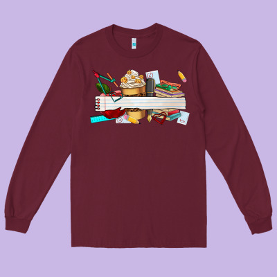 Preview Teachers Name Long Sleeve Tee Designed By Adodesignshop