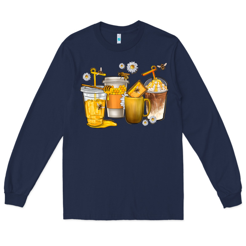 Coffee Cups Bumble Bee Long Sleeve Tee by texasbilliewilder | Teevron