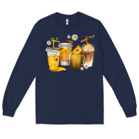 Navy coffee cups bumble bee Long Sleeve Tee - texasbilliewilder
