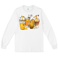 White coffee cups bumble bee Long Sleeve Tee - texasbilliewilder