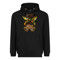 Black afro bun Heavyweight Hoodie - HRA Design Shop