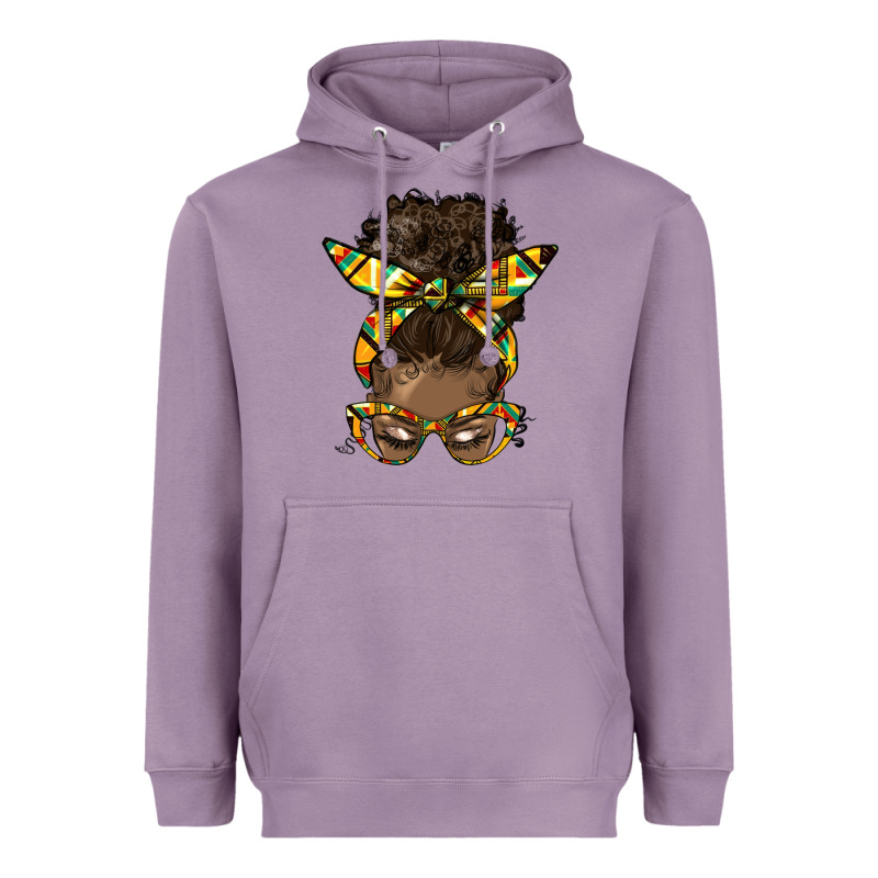 Afro Bun Heavyweight Hoodie by HRA Design Shop | Teevron