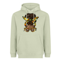 Matcha afro bun Heavyweight Hoodie - HRA Design Shop
