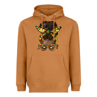 Meerkat afro bun Heavyweight Hoodie - HRA Design Shop