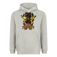 Moon Dust afro bun Heavyweight Hoodie - HRA Design Shop