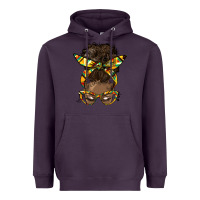 Plum afro bun Heavyweight Hoodie - HRA Design Shop