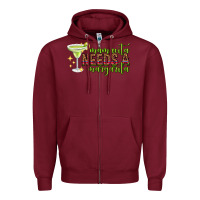 Burgundy mamacita needs a margarita mothers day Zipper Hoodie - texasbilliewilder