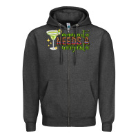 Charcoal Heather mamacita needs a margarita mothers day Zipper Hoodie - texasbilliewilder