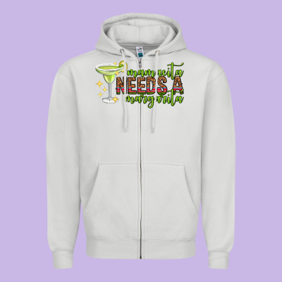 Mamacita Needs A Margarita Mothers Day Zipper Hoodie Designed By Texasbilliewilder