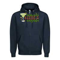 Navy mamacita needs a margarita mothers day Zipper Hoodie - texasbilliewilder
