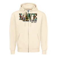 Sandshell love came down holy family Zipper Hoodie - RanaPortraitStore