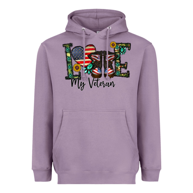 Love My Veteran Heavyweight Hoodie by CowhideDigitalArt | Teevron