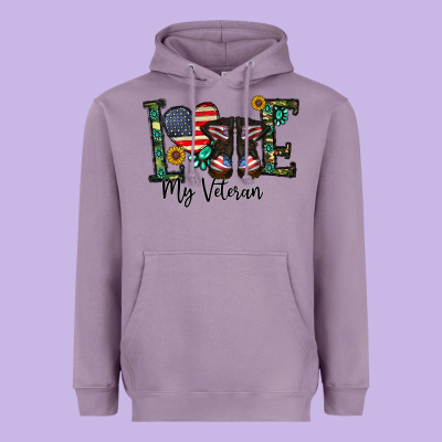Love My Veteran Heavyweight Hoodie Designed By Cowhidedigitalart