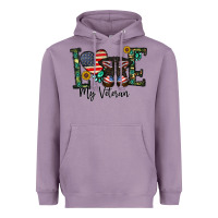 Lavender love my veteran Heavyweight Hoodie - CowhideDigitalArt