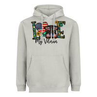 Moon Dust love my veteran Heavyweight Hoodie - CowhideDigitalArt