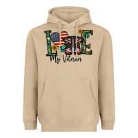 Mushroom love my veteran Heavyweight Hoodie - CowhideDigitalArt