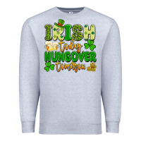 Heather Grey irish today hungover tomorrow Premium Sweatshirt - Artiststas