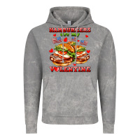 Cloud Rock hamburger are my valentine Vintage Hoodie - AdoDesignShop