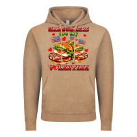 Hamburger Are My Valentine Vintage Hoodie | Teevron