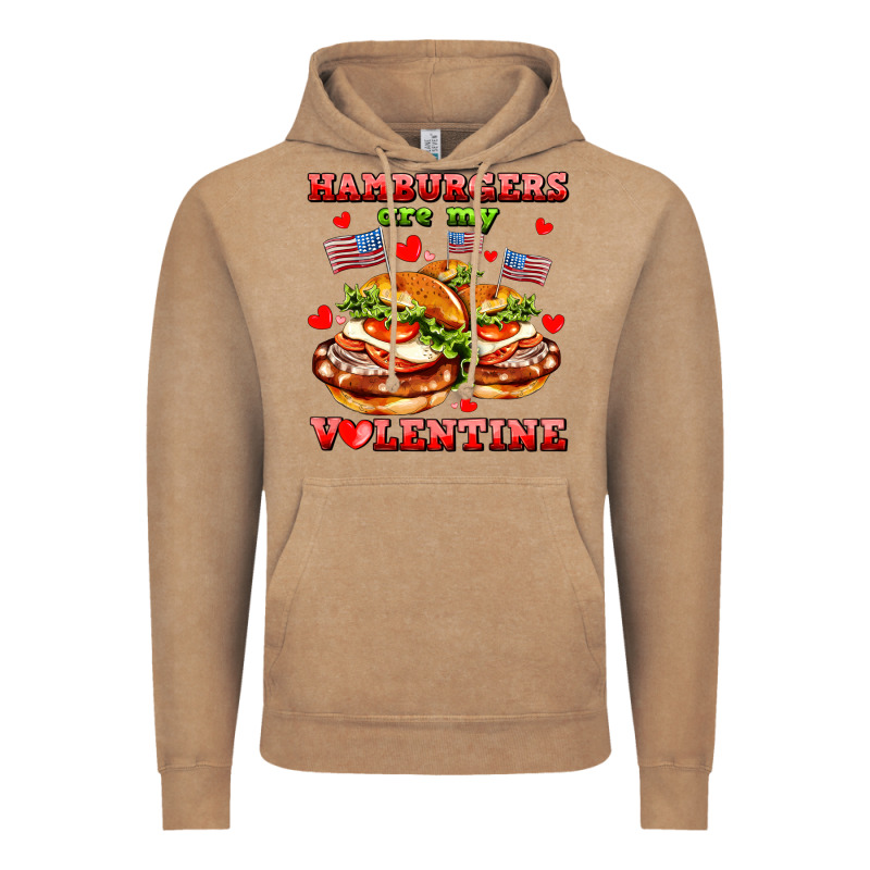Hamburger Are My Valentine Vintage Hoodie by AdoDesignShop | Teevron