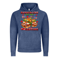 Vintage Denim hamburger are my valentine Vintage Hoodie - AdoDesignShop