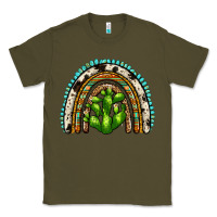 Army Green western cactus rainbow Classic Tee - Zillion Design Studio