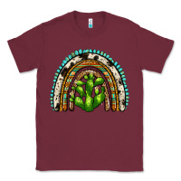 Burgundy western cactus rainbow Classic Tee - Zillion Design Studio