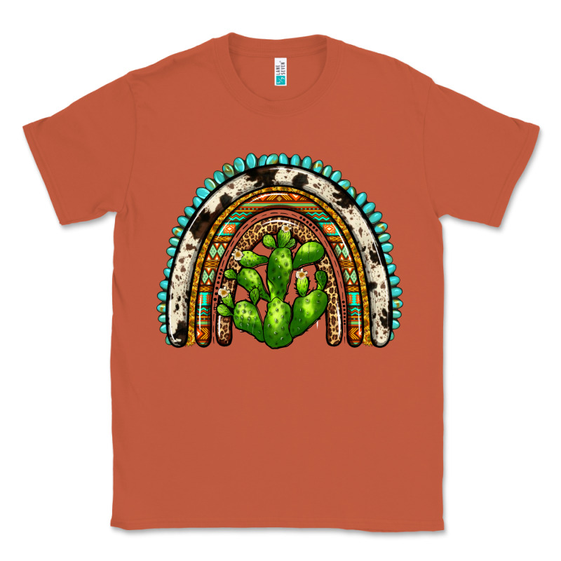 Western Cactus Rainbow Classic Tee by Zillion Design Studio | Teevron