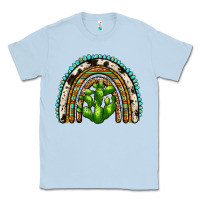 Dusty Blue western cactus rainbow Classic Tee - Zillion Design Studio