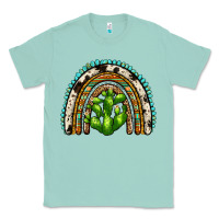 Seafoam western cactus rainbow Classic Tee - Zillion Design Studio