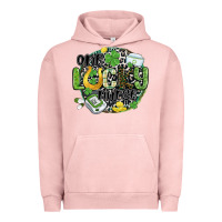 Pigment Salmon one lucky nurse Urban Hoodie - MaliasSmallBusiness