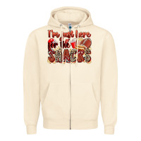 Sandshell i'm just here for the snacks american football Zipper Hoodie - Zillion Design Studio